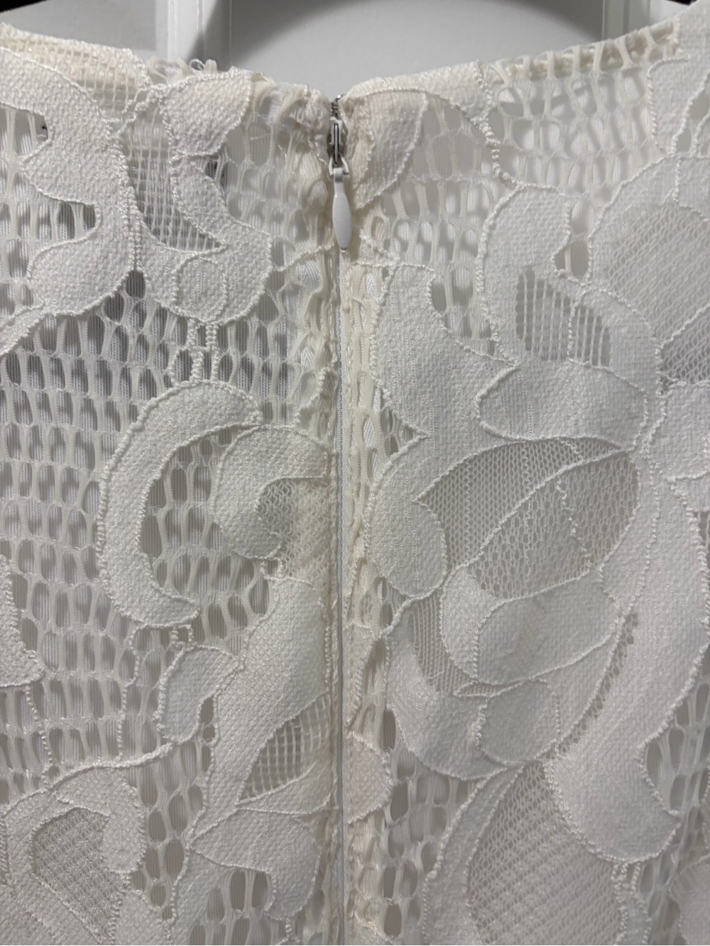 Taylor White Lace Overlay Dress - Picture 4 of 8